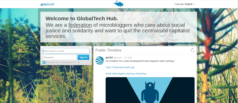 example of gnu social instance